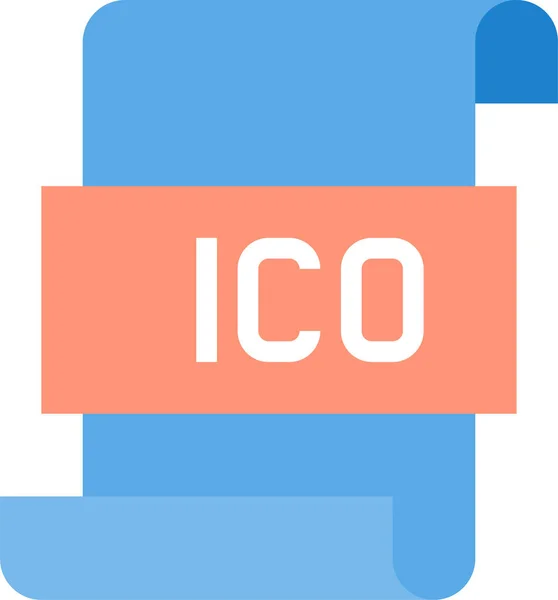 Ico Flat File Folder Icon Flat Style — Stock Vector