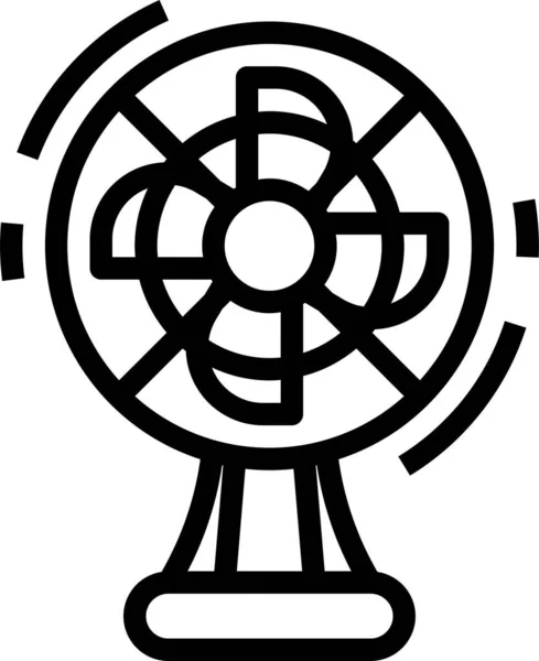 Airconditioner Ventilator Icoon Outline Stijl — Stockvector