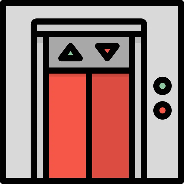 Icône Meubles Domaine Ascenseur Dans Style Rempli Contour — Image vectorielle