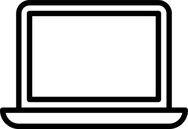 Scherm Draagbaar Elektronisch Pictogram Contourstijl — Stockvector