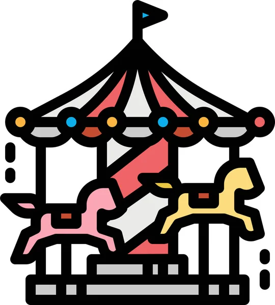 Икона Цирка Карусели — стоковый вектор