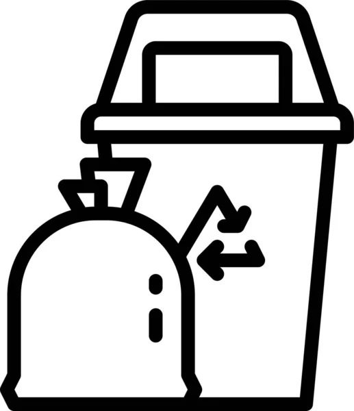 Bin Ícone Lixo Lixo —  Vetores de Stock