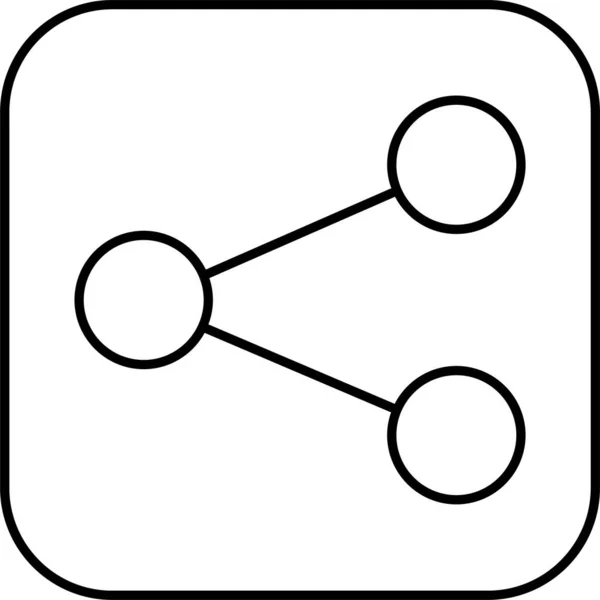 Icône Commutateur Connexion Partage Dans Style Contour — Image vectorielle