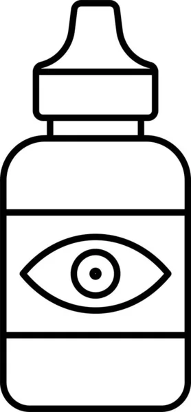 Eye Drop Liquid Icon Outline Style — Stock Vector