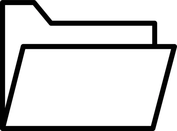 Dateiordner Symbol Umrissstil — Stockvektor