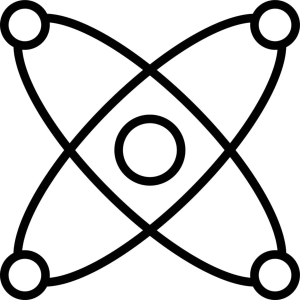 Atomi Fysiikan Ikoni — vektorikuva