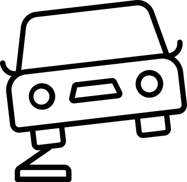 Αυτοκίνητο Επισκευής Εικονίδιο Αυτοκινήτου Στυλ Περίγραμμα — Διανυσματικό Αρχείο