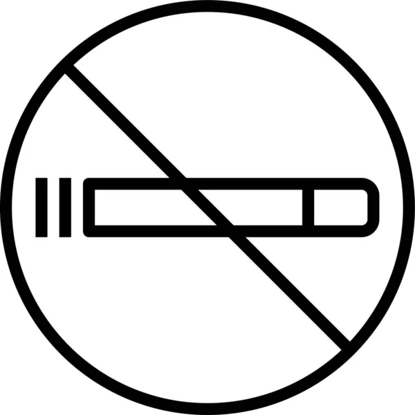 Cigarette Prohibition Forbidden Icon — Stock Vector