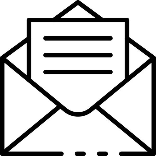 邮件信封图标 轮廓样式 — 图库矢量图片