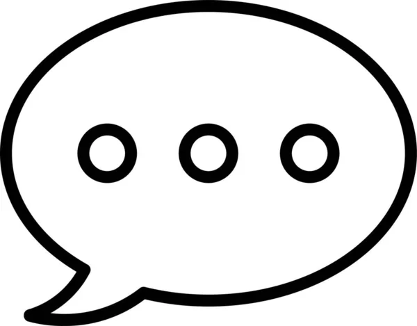 Mensaje Conversación Icono Chat Estilo Esquema — Vector de stock