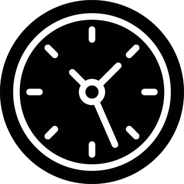 Reloj Tiempo Temporizador Icono Estilo Sólido — Archivo Imágenes Vectoriales