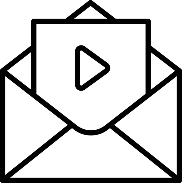 Ikona Komunikace Obálky Pošty — Stockový vektor