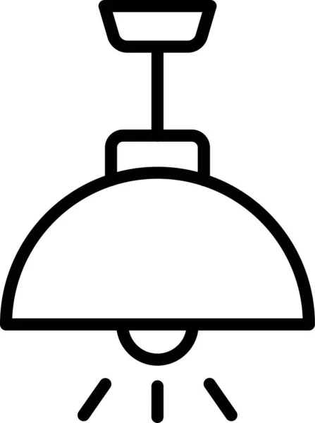 Belysning Glödlampa Elektronik Ikon Kontur Stil — Stock vektor
