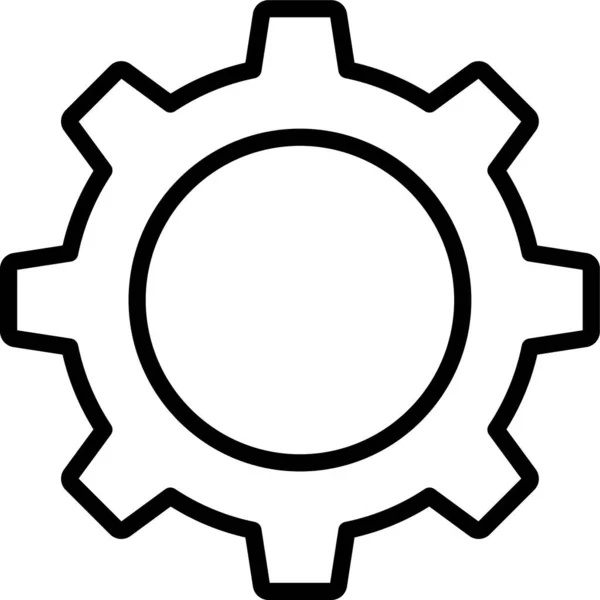 Значок Конфигурации Шестерни Стиле Наброска — стоковый вектор