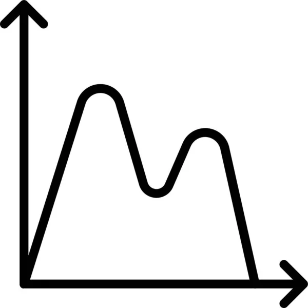 Gráfico Diagrama Relatórios Ícone Estilo Esboço — Vetor de Stock