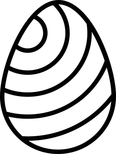 Icona Celebrazione Uovo Pasqua Stile Contorno — Vettoriale Stock
