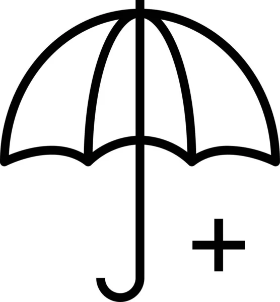 Regenwetter Schutzsymbol Umriss Stil — Stockvektor