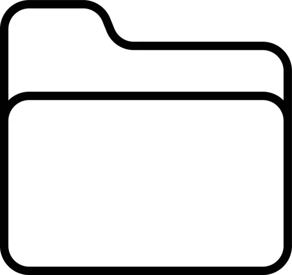 Ordner Dateiverzeichnis Symbol Umrissstil — Stockvektor