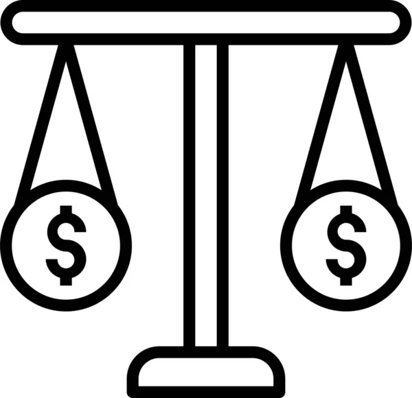 Équilibre Droit Justice Icône — Image vectorielle
