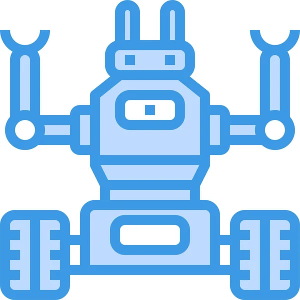 Ikona Sztucznej Inteligencji Inżynierskiej Stylu Wypełnionym — Wektor stockowy