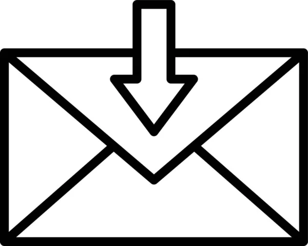 Pobierz Ikonę Mail Listu Zarysie — Wektor stockowy