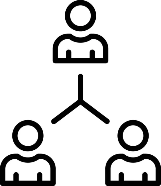 Иконка Группы Соединений Стиле Наброска — стоковый вектор