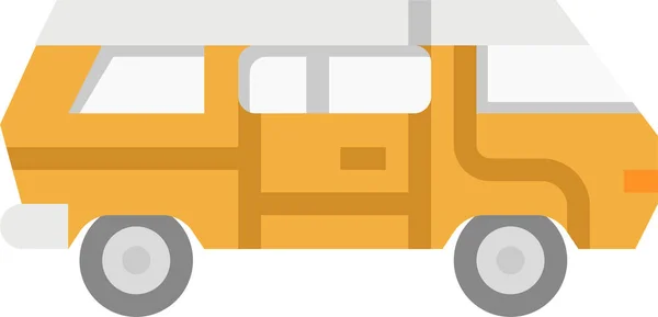 Camper Transportation Vaccine Icon Flat Style — Stock Vector