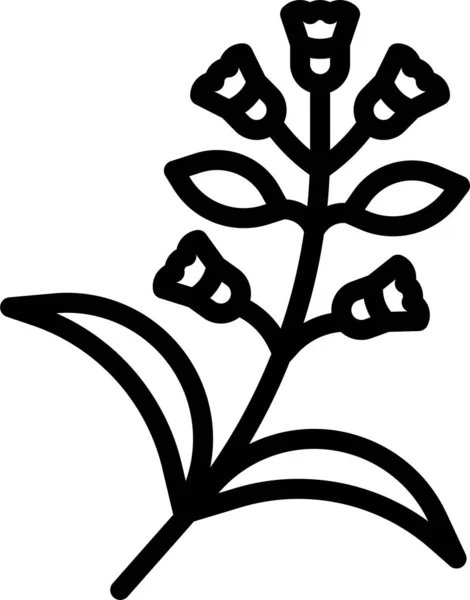 Pflanzen Umwelt Ikone Umriss Stil — Stockvektor