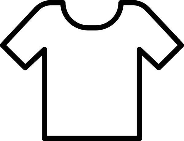 Camicia Panno Icona Della Moda Stile Contorno — Vettoriale Stock