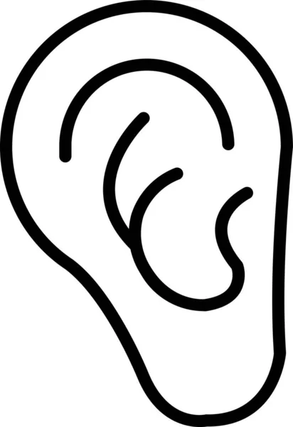 Ear Listen Deaf Icon — Stock Vector