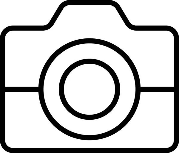 Фотоапаратна Піктограма Подорожі Стилі Контур — стоковий вектор