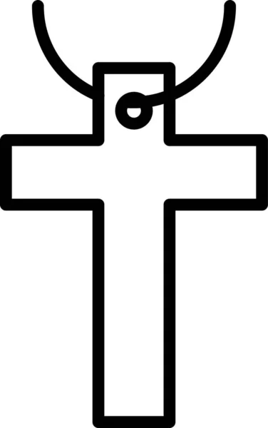 Religion Traditionelle Katholische Ikone Umrissstil — Stockvektor