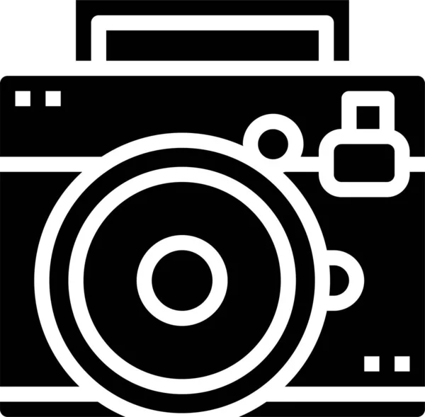 Camera Instant Foto Pictogram Solid Stijl — Stockvector