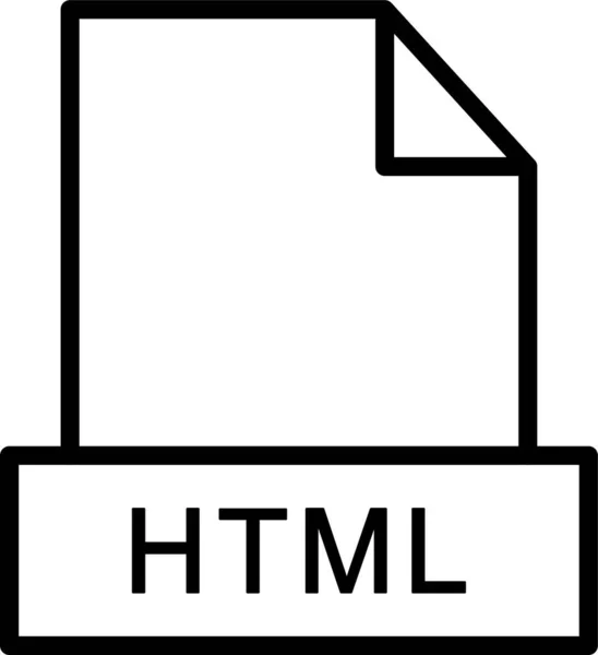 Html Kodierung Web Icon Umriss Stil — Stockvektor