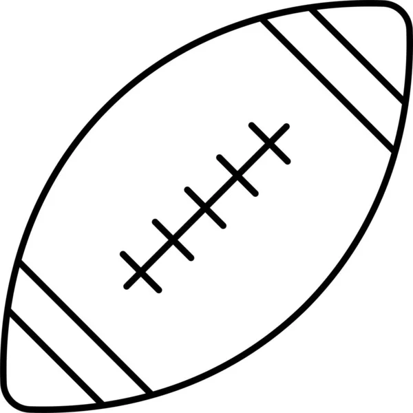 Ballon Rugby Icône Américaine — Image vectorielle