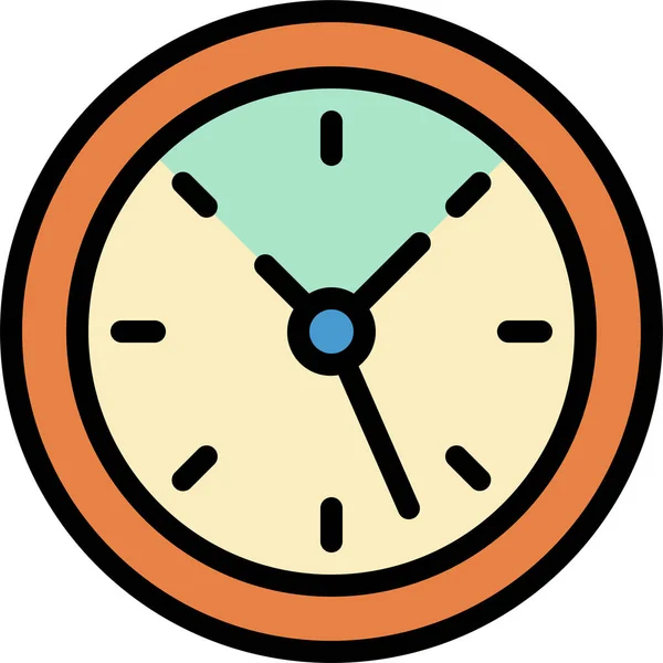 Ρολόι Ώρα Εικονίδιο Χρονόμετρο Στυλ Γεμάτο Περίγραμμα — Διανυσματικό Αρχείο