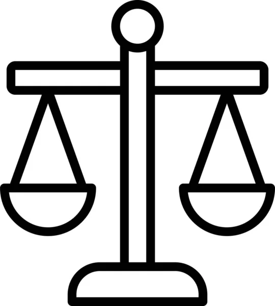Equilíbrio Ícone Justiça Lei —  Vetores de Stock