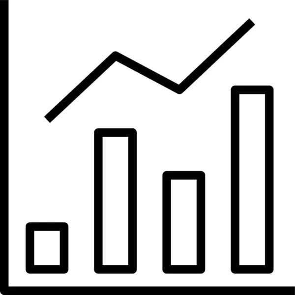 Statystyki Wykresów Ikona — Wektor stockowy