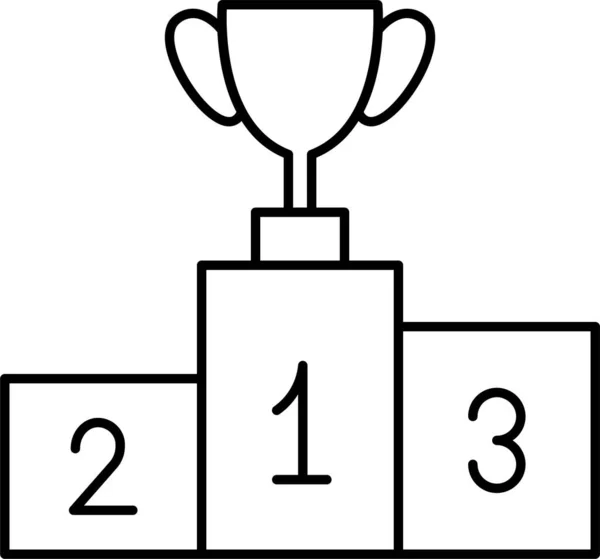 Trophy Podium Winner Icon — Stock Vector