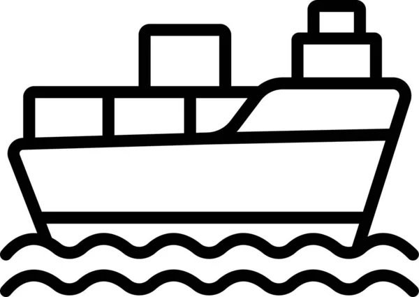 Πλοίο Σκάφος Μεταφοράς Εικονίδιο — Διανυσματικό Αρχείο