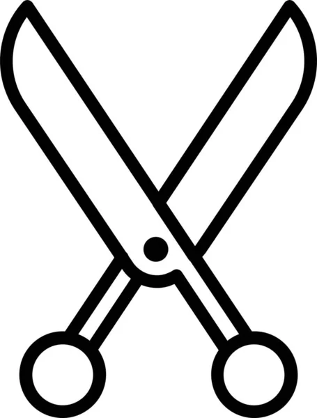 Иконка Стрижки Волос Ножницами — стоковый вектор