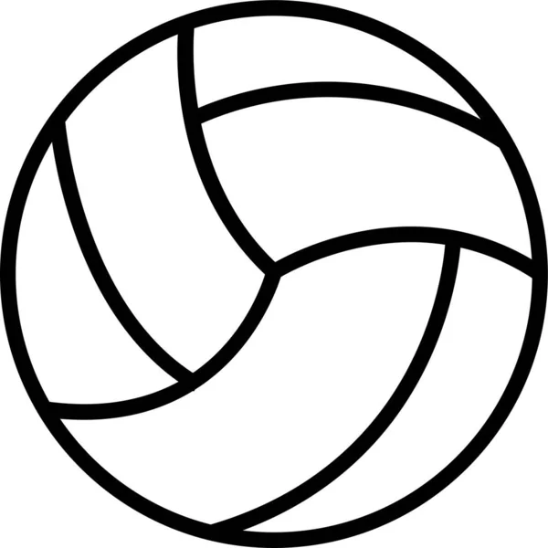 Іконка Спортивного Яча Волейболу Контурному Стилі — стоковий вектор
