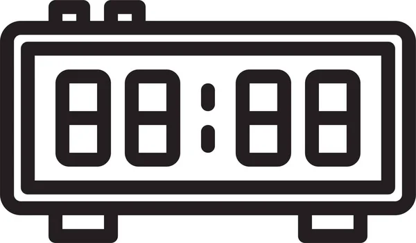 Icono Digital Del Dispositivo Reloj Estilo Esquema — Vector de stock