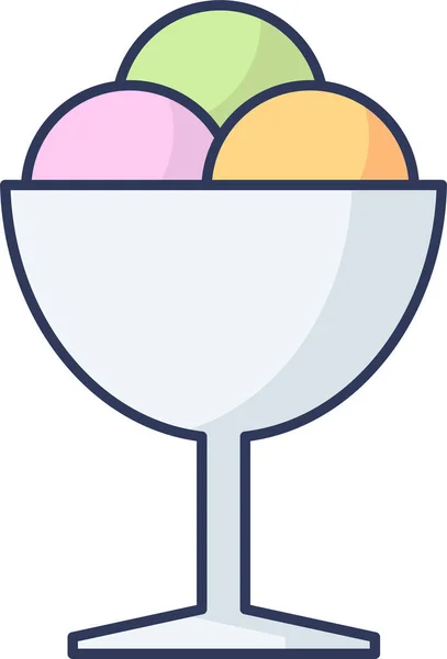 冰淇淋夏季图标 — 图库矢量图片