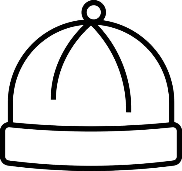 Özet Tarzında Soğuk Sıcak Şapka Simgesi — Stok Vektör
