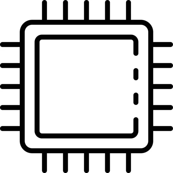 Chip Cpu Processzor Ikon — Stock Vector