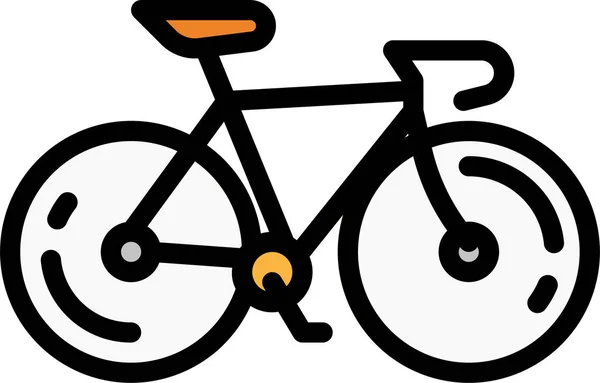 Ícone Exercício Bicicleta Estilo Esboço Preenchido — Vetor de Stock
