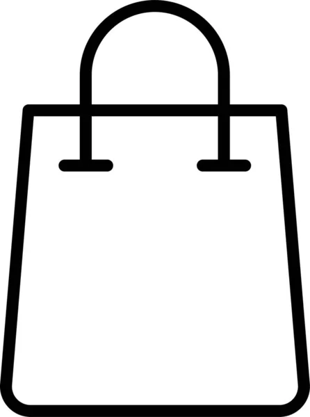 Иконка Мешок Покупателя Супермаркета Стиле Наброска — стоковый вектор