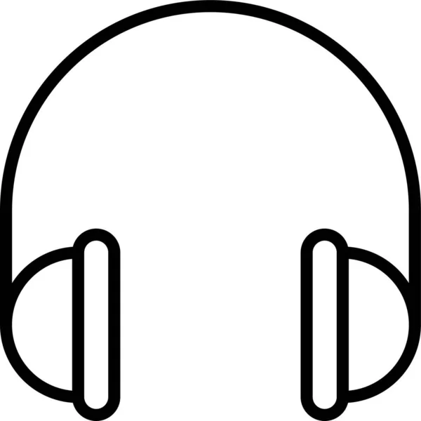 Fejhallgató Audio Hang Ikon — Stock Vector