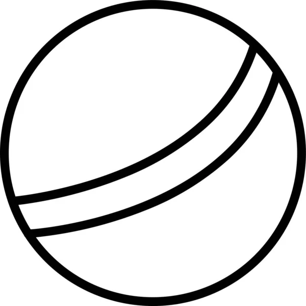 Ball Cricket Spiel Ikone Umriss Stil — Stockvektor